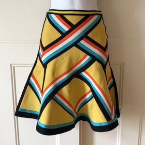 NEW $795 ~HERVE LEGER~ Bandage Fit & Flare SKIRT~S